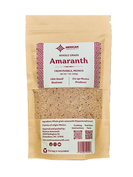 Whole amaranth grain, raw, vegan, Mexican Amaranth, Mexico, gluten free, plant-based protein, Aztec