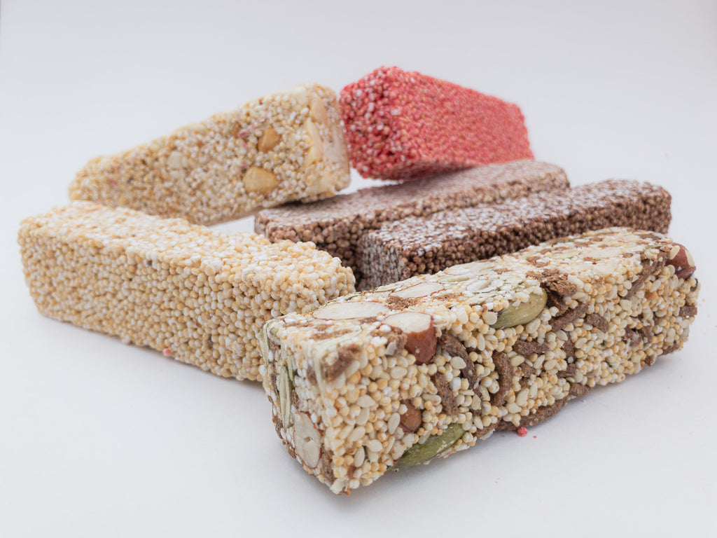 Tenoch assorted amaranth snack bars amaranth, snack, cereal, grain, bars, plant based, puffed, flour, sweet, mexican, healthy, pantry, chia, honey, energy, protein, gluten free, popped, seeds, kids, vegan, vegetarian, breakfast, fitness, recipe, granola, benefits, quinoa,  nutritional, simple, quick, ancestral, traditional, diet