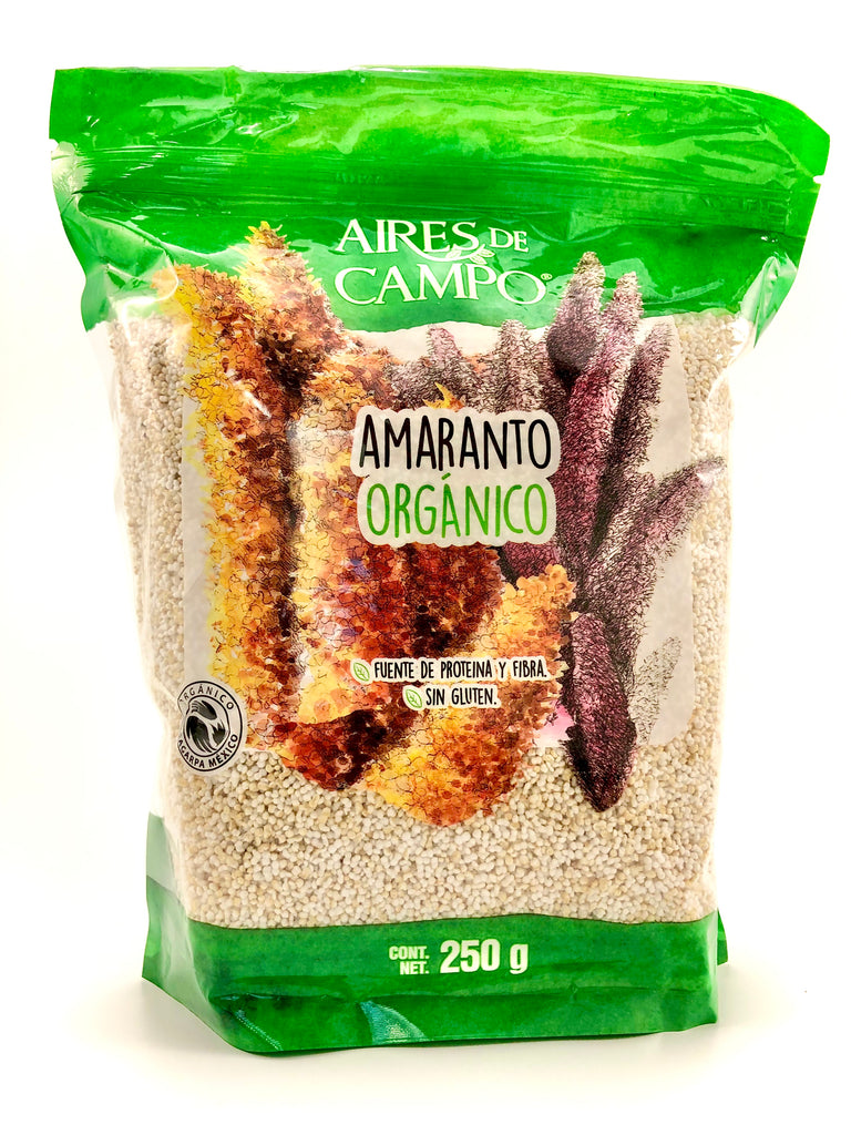 Aires de campo, popped, puffed amaranth, amaranth, snack, cereal, grain, bars, plant based, puffed, flour, sweet, mexican, healthy, pantry, chia, honey, energy, protein, gluten free, popped, seeds, kids, vegan, vegetarian, breakfast, fitness, recipe, granola, benefits, quinoa, nutritional, simple, quick, ancestral, traditional, diet, front